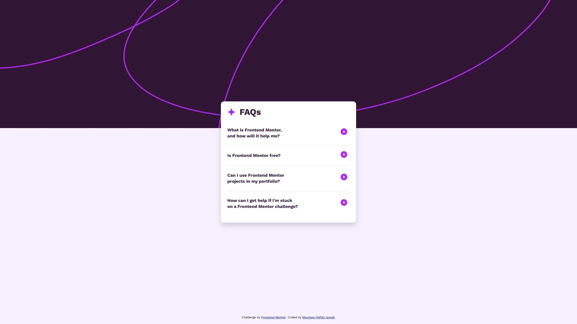 Preview screenshot of FAQ Accordion